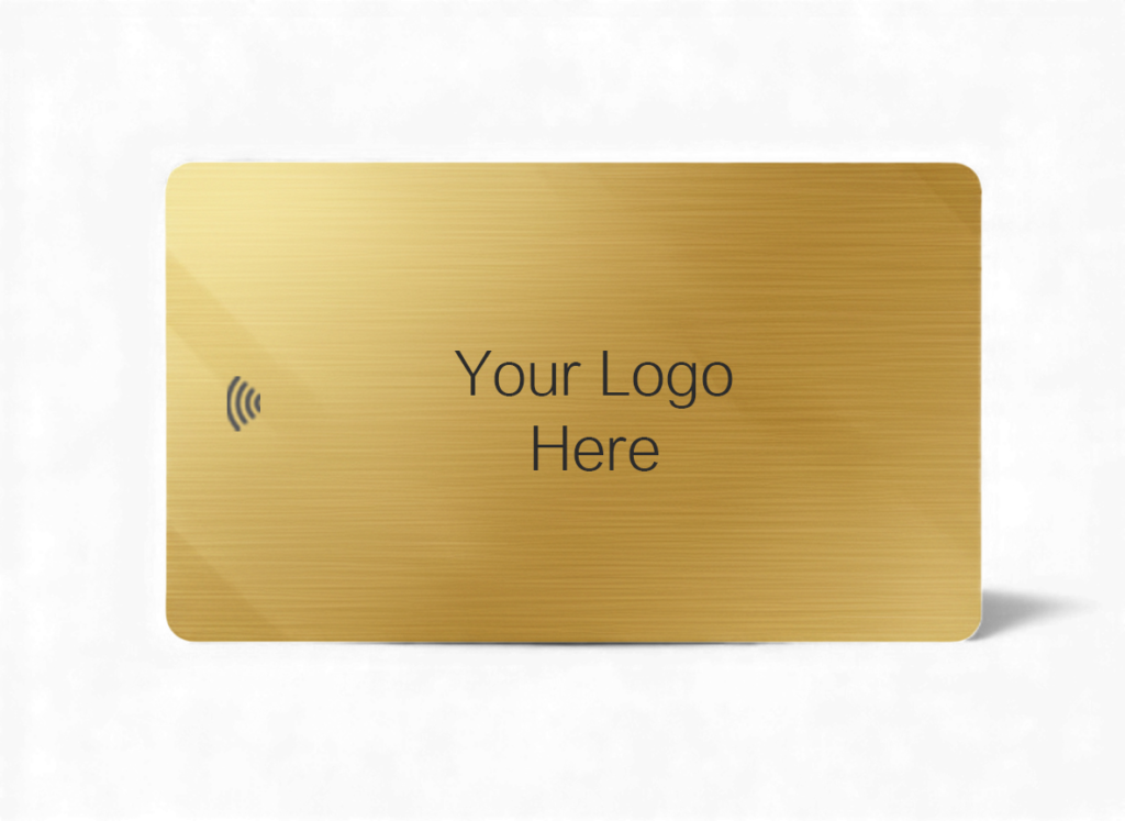Premium Personalized Metal Digital Business Card – Luminous Gold